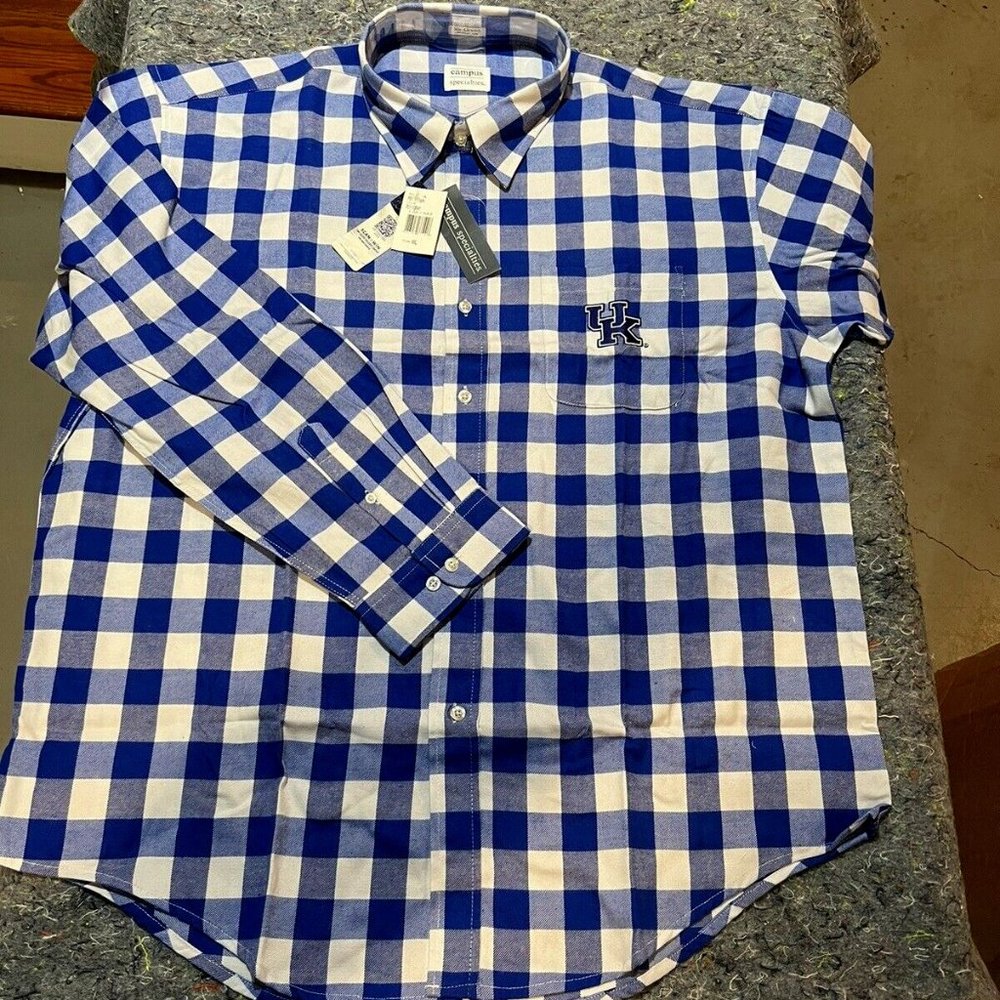 KENTUCKY WILDCATS FLANNEL MEDIUM SHIRT-NEW W TAGS  RETAIL $65